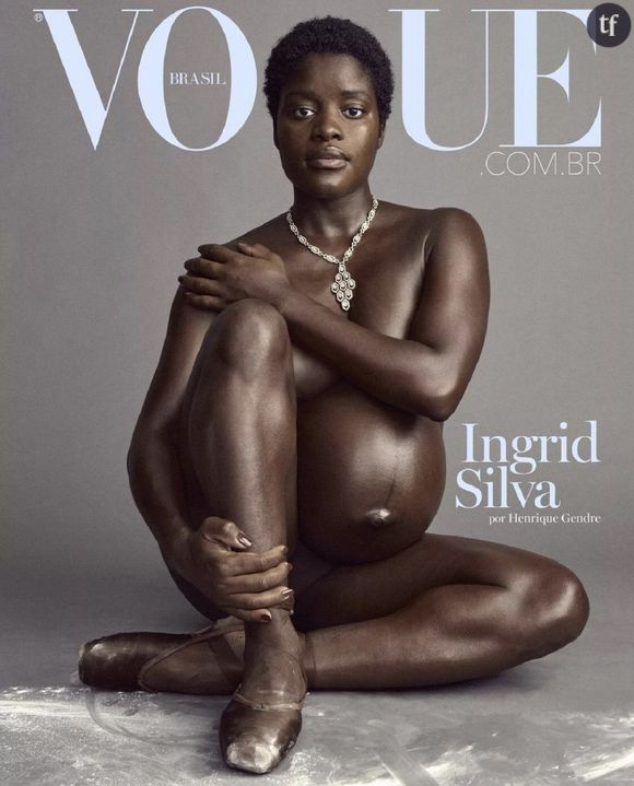 Ingrid Silva en Une du magazine de mode "Vogue"