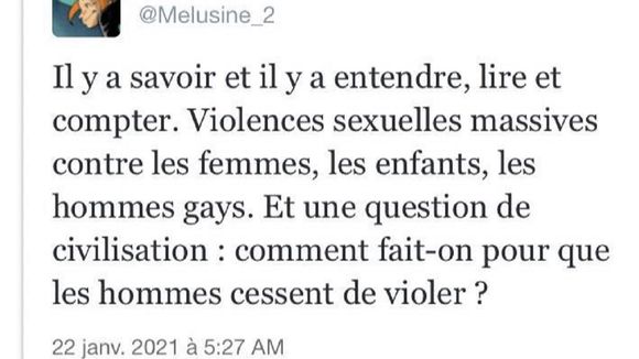 "Comment fait-on pour que les hommes cessent de violer ?" : la question qui gêne Twitter