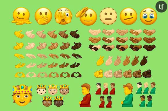 Grossesse non-binaire, visage qui fond, poignée "pluriethnique" : voici les nouveaux emojis