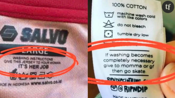 Le sexisme s'incruste même sur les instructions de lavage des vêtements