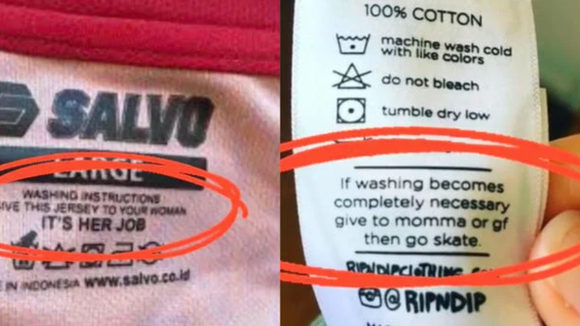 Le sexisme s'incruste même sur les instructions de lavage des vêtements