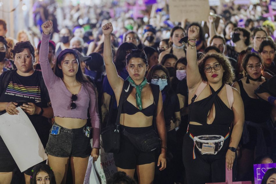 Manifestation des femmes contre les violences sexistes et sexuelles le 8 mars 2022 à Mexico.