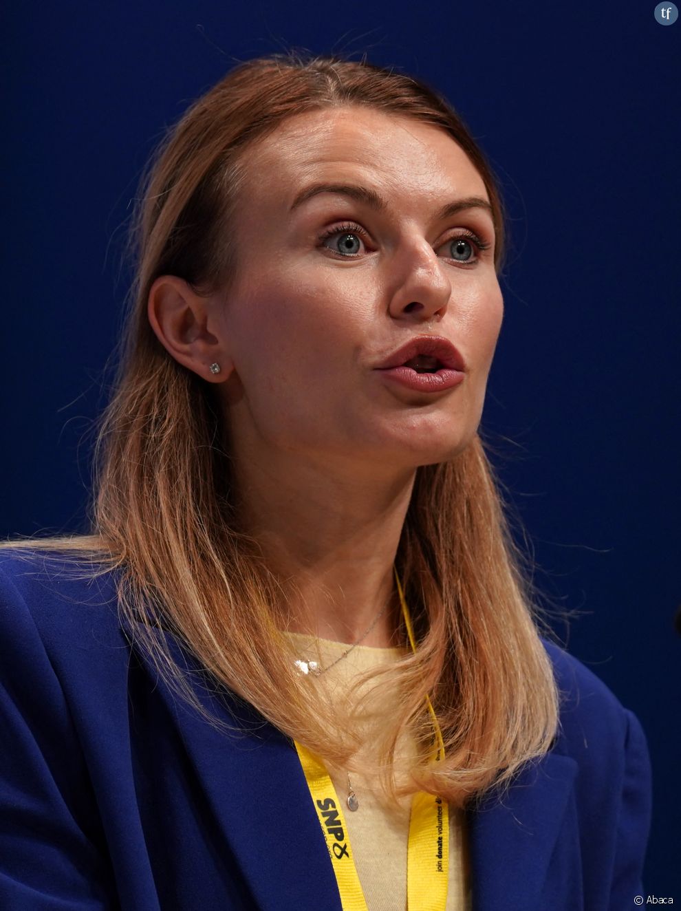 Lesia Vasylenko, membre du Parlement ukrainien, à la conférence du SNP à Aberdeen, en Écosse, le 8 octobre 2022
