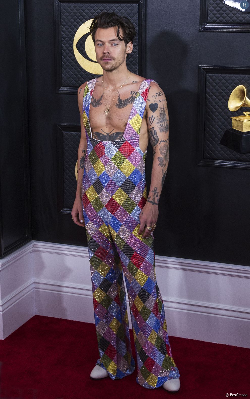 Harry Styles au photocall de la 65ème édition de la cérémonie des &quot;Grammy Awards&quot; à Los Angeles, le 5 février 2023. © Prensa Internacional via Zuma Press/Bestimage   