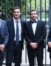   Louis Kretz, Valentin Kretz, Martin Kretz et leur père Olivier Kretz de "L'Agence" au gala des 50 ans de la Fondation Claude Pompidou à l'Hôtel Marcel Dassault à Paris le 12 avril 2022. 