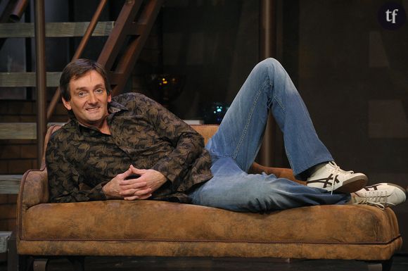 Pierre Palmade sur la scène du Théâtre Fontaine à Paris pour la pièce "Le Comique", le 7 octobre 2008.