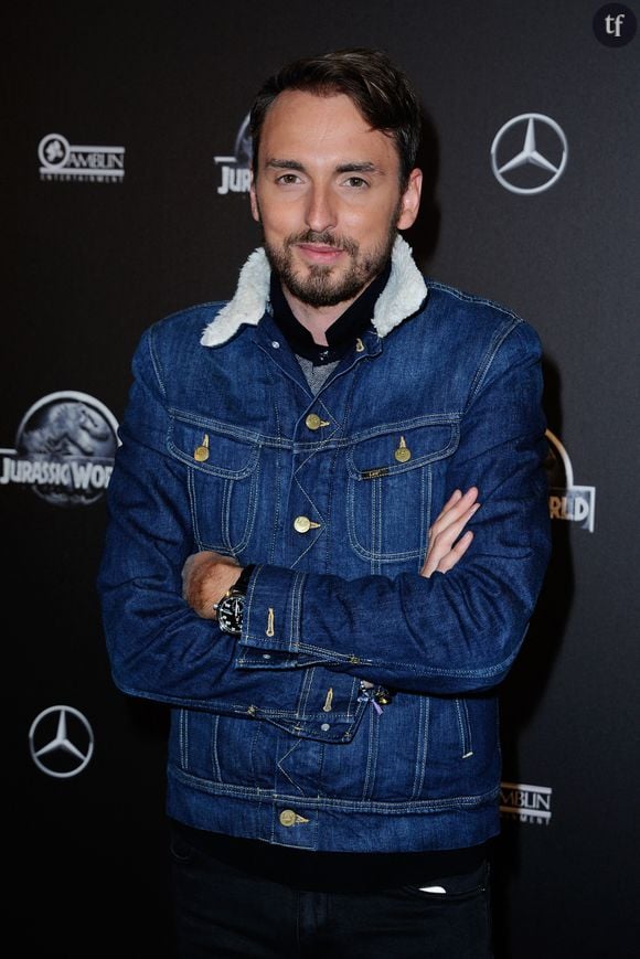 Christophe Willem lors de l'avant-première du film "Jurassic World" au UGC Normandie à Paris, le 29 mai 2015.