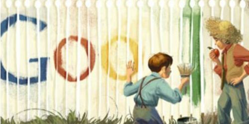 Mark Twain et Tom Sawyer à l’honneur sur Google