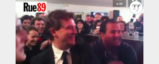 A la Bastille, Arnaud Montebourg se lâche pour fêter la victoire de Hollande [VIDEO]