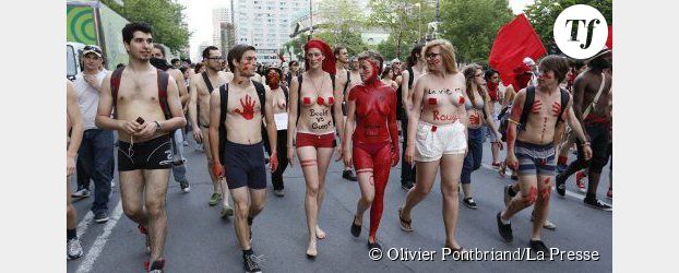 Québec : des manifestants nus contre le prix de Formule 1