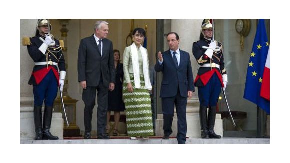 Aung San Suu Kyi : un accueil digne des chefs d'Etat à Paris