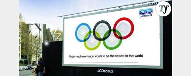 Usain Bolt dans une publicité pour les préservatifs Durex