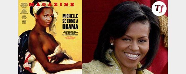 Michelle Obama en esclave nue à la Une d'un magazine : polémique en vue ?