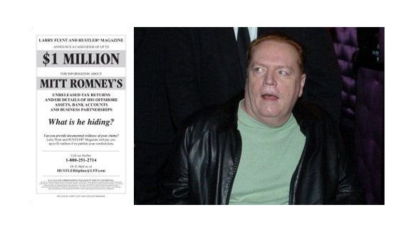 USA : Larry Flynt offre un million de dollars pour des infos sur Mitt Romney