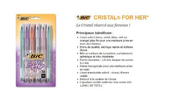 Bic for her : stylo bille révolutionnaire ou concentré de sexisme ?
