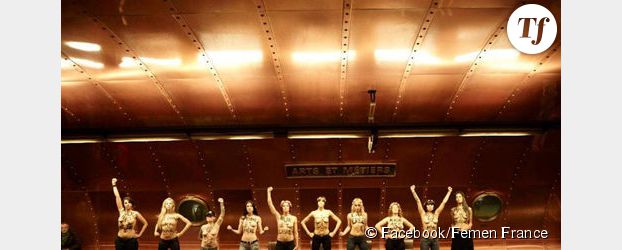 Femen : seins nus dans le métro pour attaquer l'année 2013