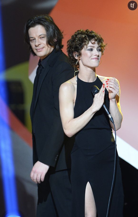 Benjamin Biolay et Vanessa Paradis aux Victoires de la Musique à Paris, le 14 février 2014