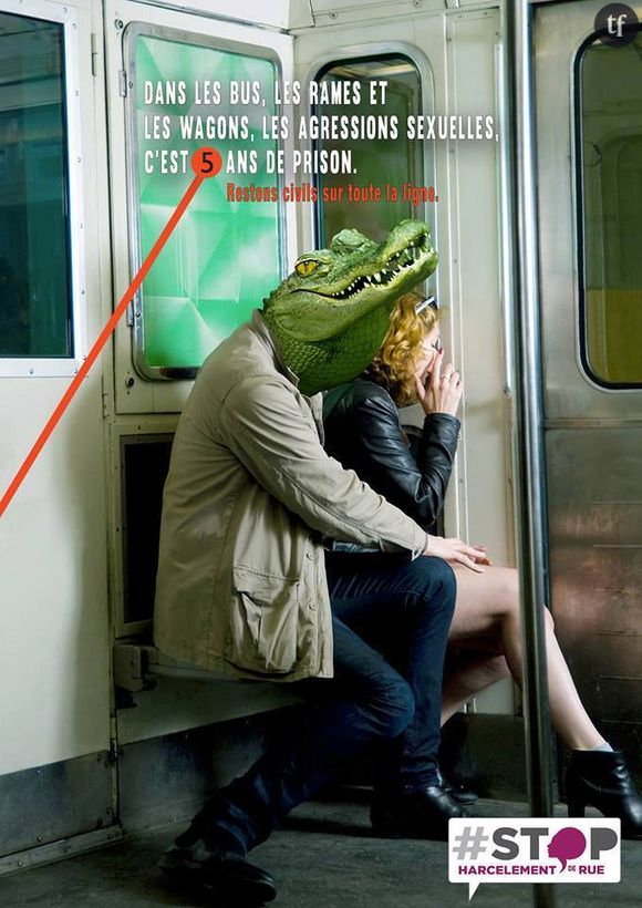 L'affiche de #StopHarcèlementDeRue contre le harcèlement dans les transports en commun