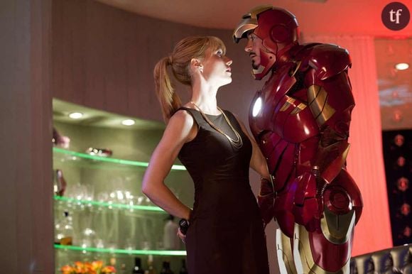 Gwyneth Paltrow et Robert Downey Jr dans Iron Man 2