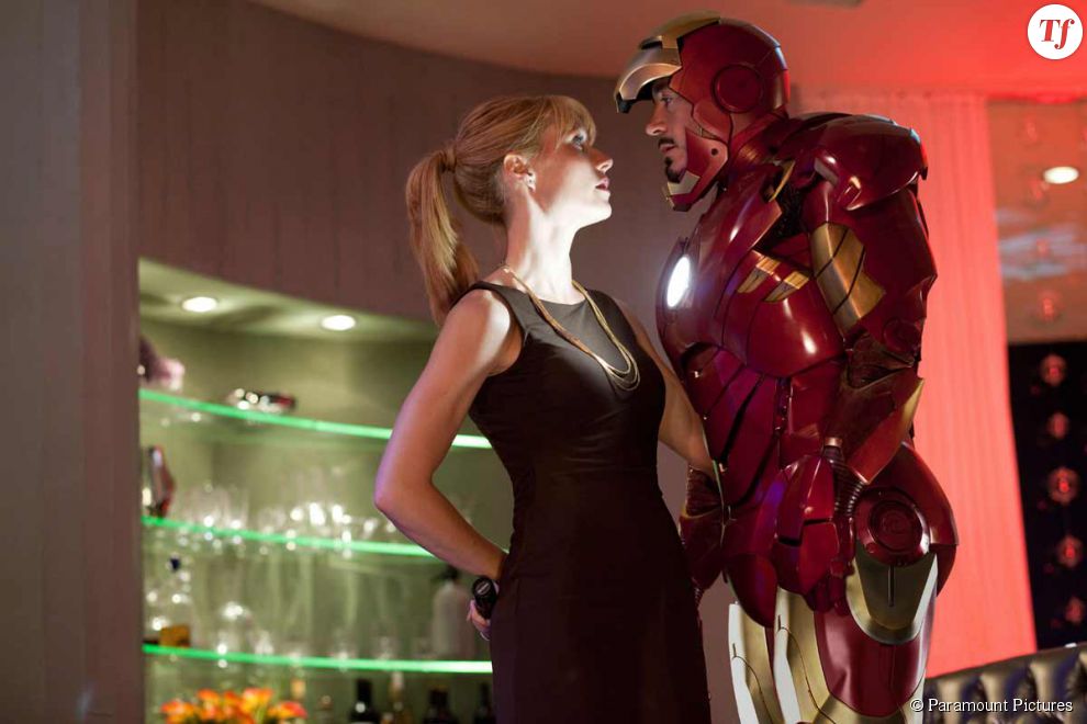 Gwyneth Paltrow et Robert Downey Jr dans Iron Man 2