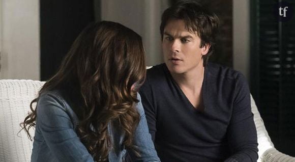 Elena et Damon dans l'épisode 19 de la saison 6 de "Vampire Diaries"