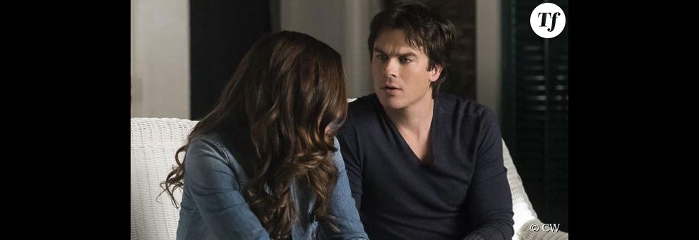 Elena et Damon dans l&#039;épisode 19 de la saison 6 de &quot;Vampire Diaries&quot;