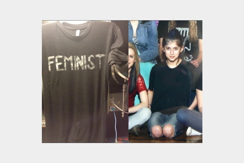 Sophie Thomas, l'élève du collège de Owensville aux Etats-Unis et le t-shirt photoshoppé par son école.