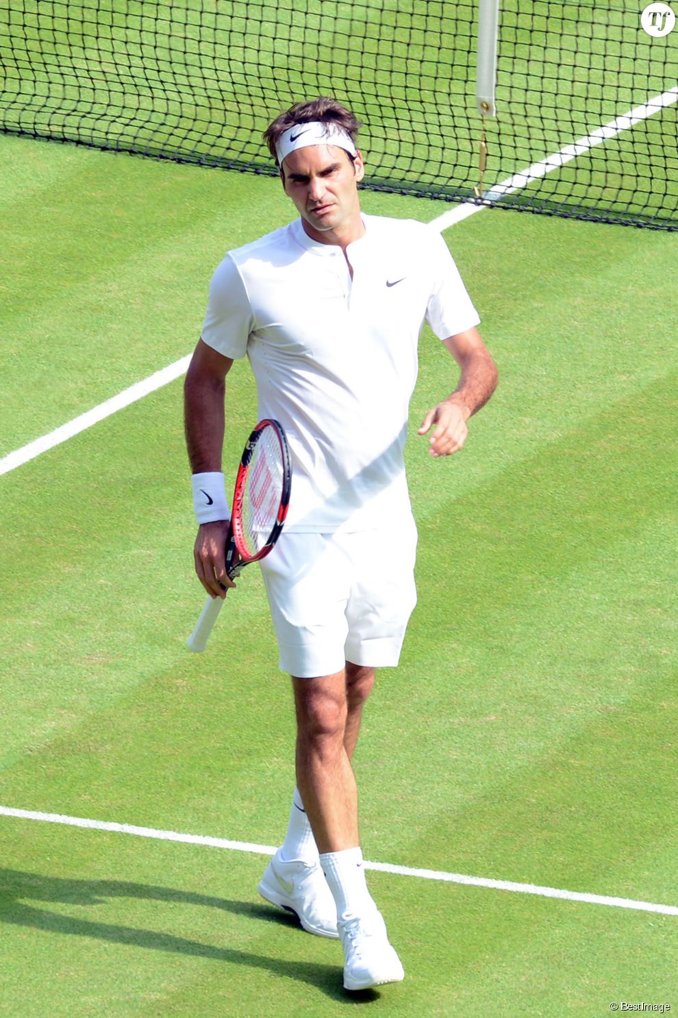 Roger Federer lors du tournoi de Wimbledon en 2015