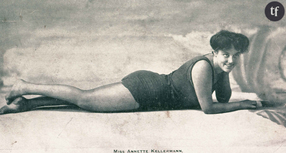Annette Kellerman, nageuse australienne, et première femme en maillot de bain de compétition au début des années 1900.