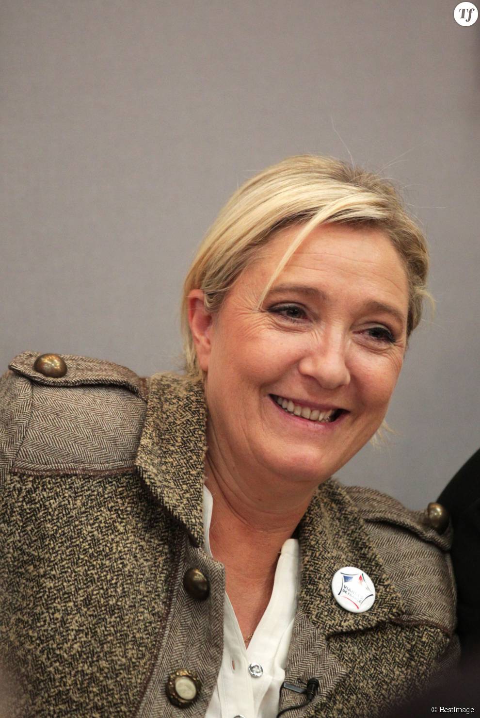   Marine Le Pen au 28ème Salon international des Productions Animales à Rennes le 17 septembre 2015.  