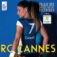 L'affiche du club de volleyeuses RC Cannes qu'on aurait aimé ne pas voir