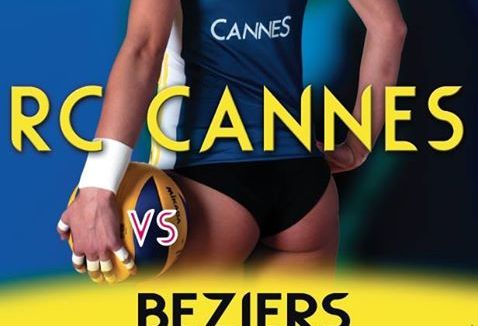 L'affiche du club de volleyeuses RC Cannes qu'on aurait aimé ne pas voir