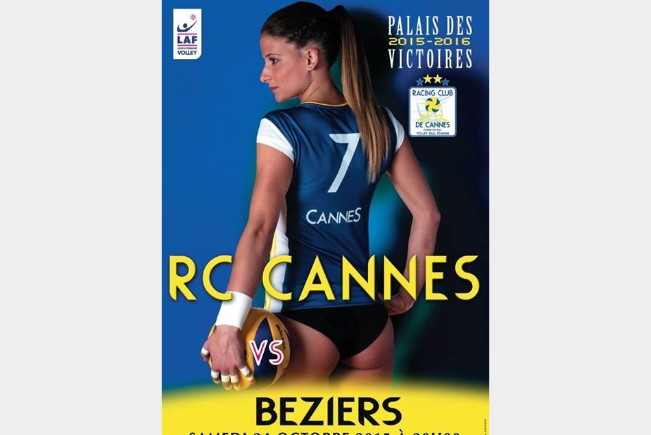 Voilà la dernière affiche très controversée de l'équipe de volley-ball féminine du RC Cannes...