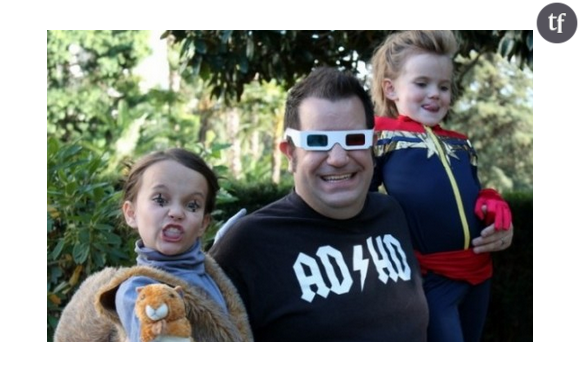 John Marcotte et ses deux adorables petites filles.