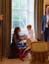 Le prince George rencontre Barack Obama et sa femme Michelle le 22 avril 2016