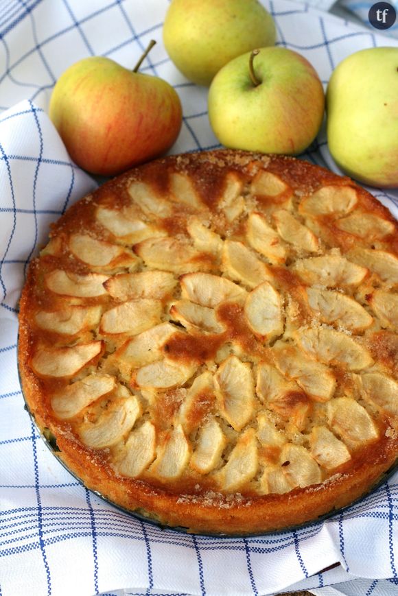 Un gâteau aux pommes sans gâteau