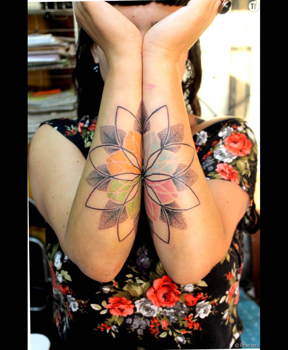 Tatouage de mandala sur les avant-bras