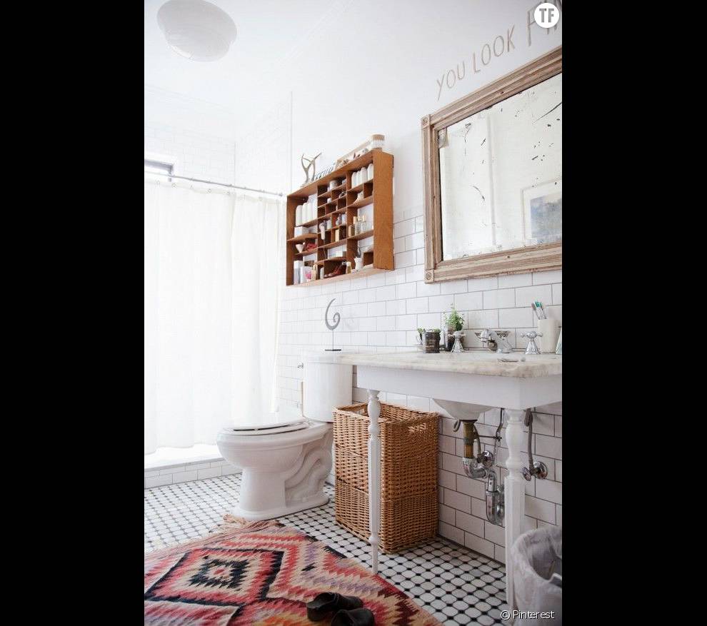 30 idées de déco bohème repérées sur Pinterest : la salle de bain (2)