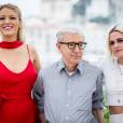 Kristen Stewart, Blake Lively, Woody Allen, Jesse Eisenberg au photocall du film Cafe Society pour le 69ème Festival de Cannes