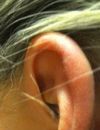 Tatouage derrière l'oreille : hirondelle