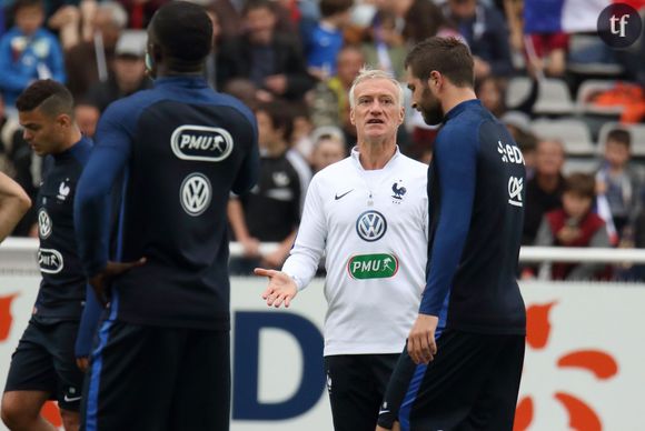 Didier Deschamps et André-Pierre Gignac - équipe de France de football