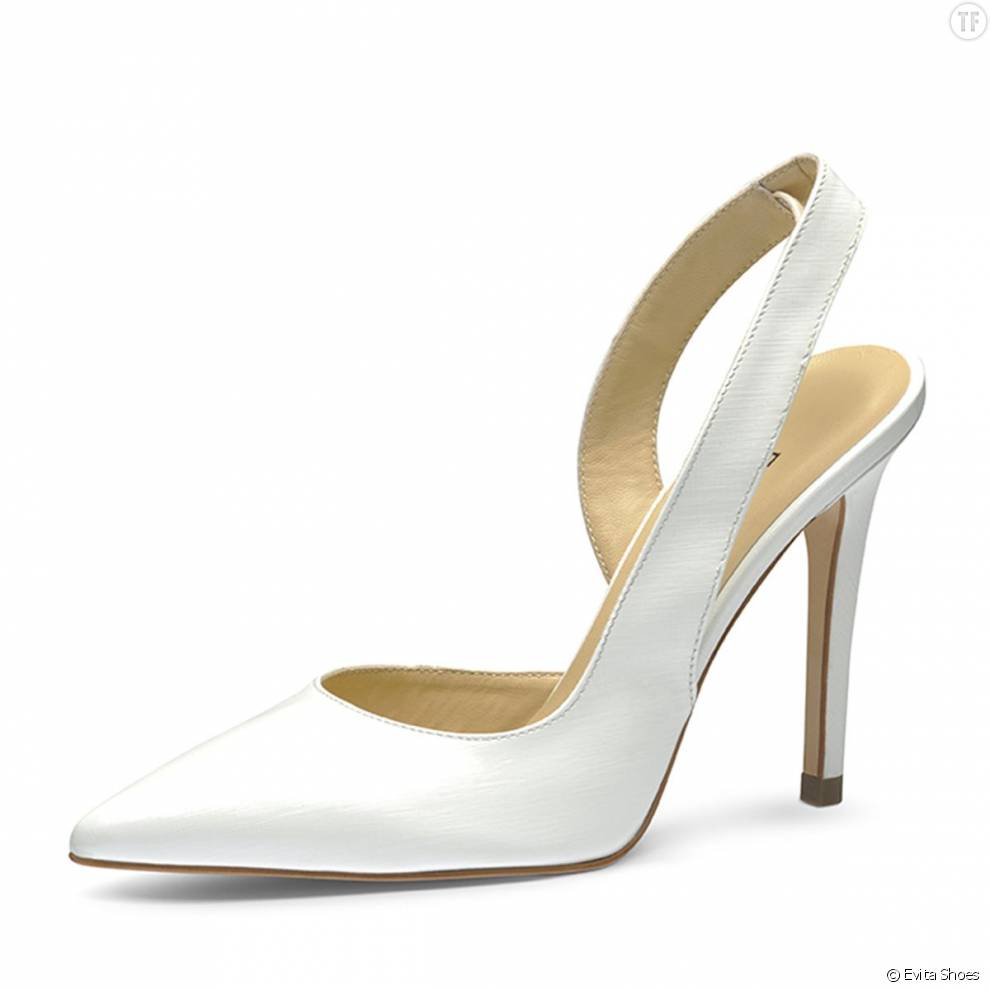  Escarpins d&#039;été blancs Evita Shoes 160 euros sur La Redoute.  