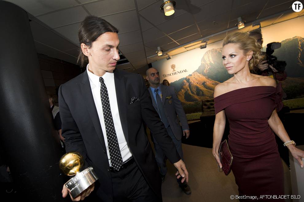 Zlatan Ibrahimovic avec sa femme Helena Seger - Zlatan Ibrahimovic recoit le ballon d&#039;or Suedois pour la huitième annee consécutive à Stockholm en 2013