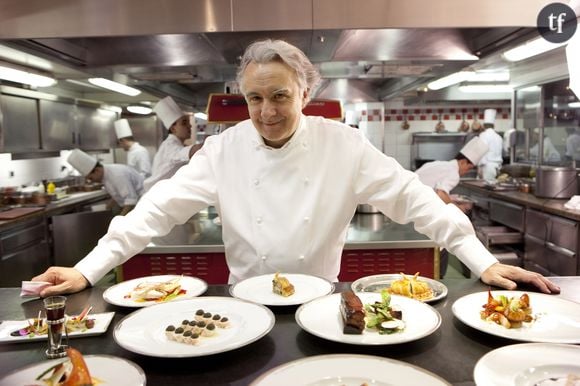 Le chef Alain Ducasse au Plaza Athénée en avril 2010