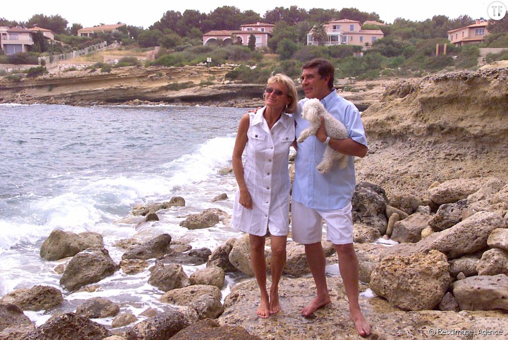 Jean-Pierre Foucault et sa compagne Evelyn Jarre en 2000