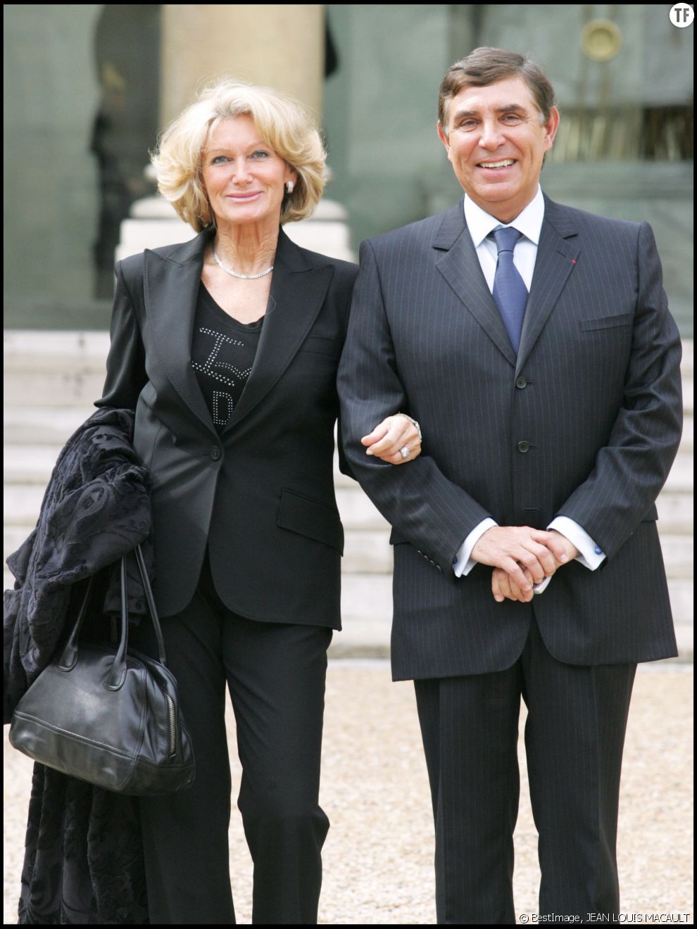 Jean-Pierre Foucault et sa compagne Evelyne Jarre en 2005