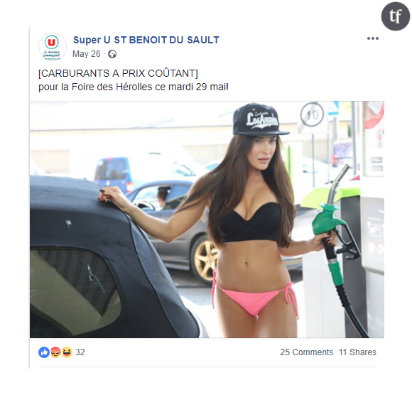 Une photo sexiste du Super U de Saint-Benoit-du-Sault