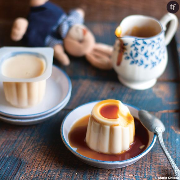 Flanbio saveur caramel. Marie Chioca, Mes bons goûters du quotidien , éditions Terre Vivante