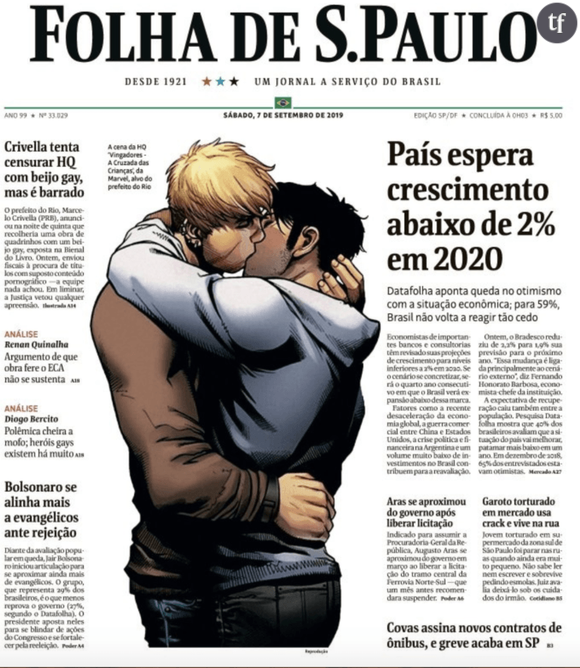 Une du 7 septembre, La Folha de Sao Paolo