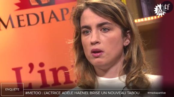 Adèle Haenel témoigne sur le plateau de "Médiapart".